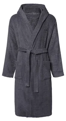 Produktbild von Chiemsee Uni Bademantel mit Kapuze 100% Baumwolle Gr.S - XXL grau, Bekleidungsgröße:L