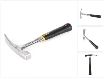 Obrázek produktu pro Stanley 1-54-022, Zednické kladivo, Ocel, Guma, Ocel, Černá, Ocel, Žlutá, 570 g