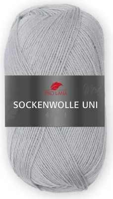 Produktbild von Pro Lana Sockenwolle uni 4-fädig 100 g/420 m 75% Schurwolle/25% Polyamid 433 hellgrau