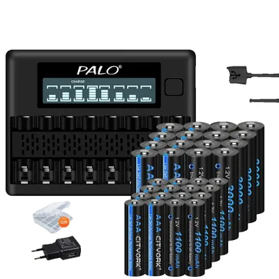 Obrázek produktu pro Nabíječka baterií, LCD displej, 8 slotů, 16AA 16AAA 1 nabíječka