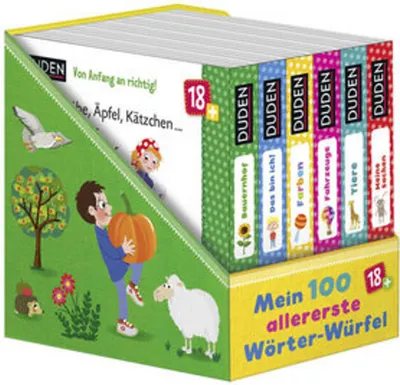 Produktbild von Duden 18+: 100 allererste Wörter-Würfel