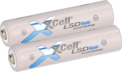 Produktbild von 2x XCell Micro AAA Akku LSD Basic Ni-Mh 1,2V 800mAh Tray low self discharge Akku