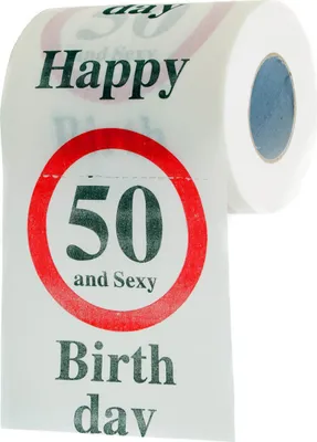 Produktbild von GOODS+GADGETS Lustiges Fun Klopapier zum 50. Geburtstag Toilettenpapier Geschenkartikel Geburtstags-Dekoration 50 und Sexy!
