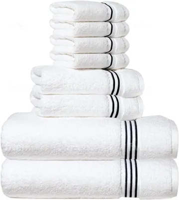 Produktbild von 8-teiliges Premium Handtuchset - 100% Baumwolle, Sehr saugfähig