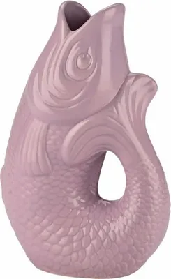 Immagine prodotto di Gift Company Vase Monsieur Carafon S, Dekovase in Fisch-Form, Steingut, Lavender, 25.2 cm, 1087403014