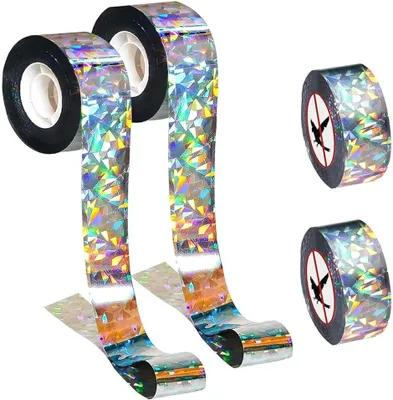 Obrázok produktu pre Páska proti vtákom 4 role 80 m x 2,4 cm, obojstranne reflexná, pre záhradu