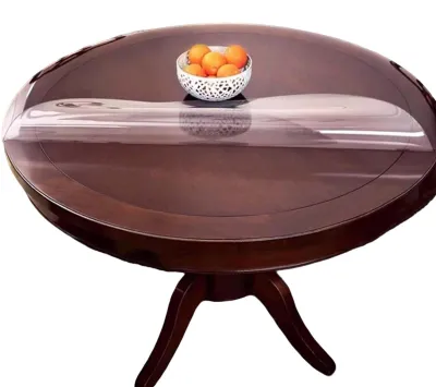 Obrázok produktu pre Priehľadná ochranná podložka na jedálenský stôl z PVC s priemerom 35 cm