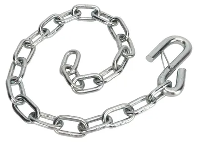 Immagine prodotto di Catena di sicurezza da 3500 libbre - Doppio gancio a S - Per rimorchi - Alta resistenza - Lunghezza della catena: 77 cm - Ammortizzante - Catena per rimorchi