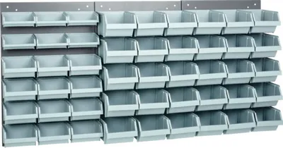 Produktbild von Schlitzpanele Küpper 1200 x 600 x 100 mm 18 Sichtboxen grau 3-tlg