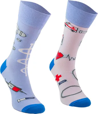 Produktbild von SKIETY Lustige Socken Uni, Baumwollsocken, Ärzte, 39-42