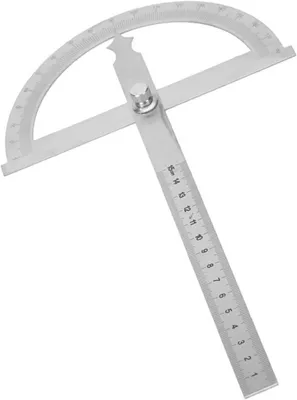 Produktbild von Winkelmessgerät Edelstahl Protractor 0-180 Grad, 15 cm, Digitale Winkelmesser mit Verriegelungstaste, fuer