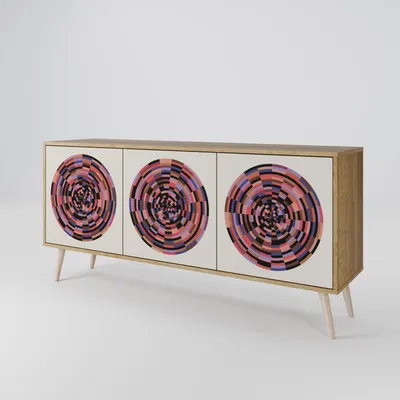 Immagine prodotto di Spacerebels cassettiera a 3 ante - credenza cassettiera - credenza alta - mobile armadio - soggiorno camera da letto - 57,5×164,5×42 (HxLxP)