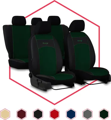 Produktbild von Sitzbezüge Auto Universal Schonbezug Autositzbezüge für Nissan Micra Grün Set