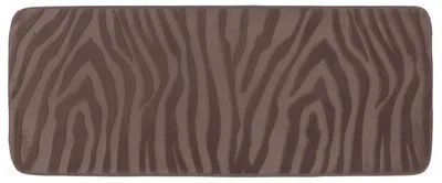 Produktbild von TENDANCE Badematte Badezimmerteppich 45 x 120 cm Duschvorleger taupe Badeteppich Zebramuster