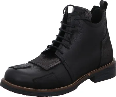 Produktbild von Gemini Damen Stiefelette Schnürboot aus Leder im Patchwork Design 364190-03, Größe:38 EU, Farbe:Schwarz