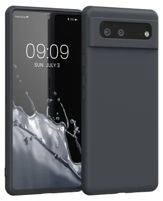 Produktbild von kwmobile Hülle kompatibel mit Google Pixel 6 Hülle - gummierte TPU Silikon Handyhülle - Schutzhülle für kabelloses Laden - Case in Schwarz matt