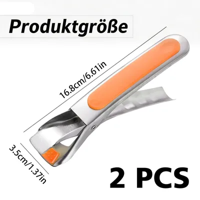 Produktbild von 2pcs Anti-Hitz-Küchenzangen aus Edelstahl,rutschfeste Griffzangen für Schüsseln,Pfannen,Teller u Töpfe,sichere Küchenhelfer zum Greifen heißer Speisen