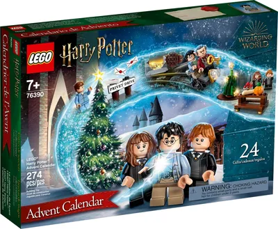 Zdjęcie produktu dla LEGO 76390 Kalendarz adwentowy Harry'ego Pottera 2021, kalendarz bożonarodzeniowy, prezent świąteczny dla dzieci w wieku 7+ lat z 6 minifigurkami i planszą do gry