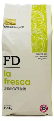 Immagine prodotto di Yerba mate Fede Rico Organica FD, gusto menta e limone, 0,5 kg (al limone), 500 g