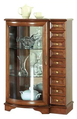 Produktbild von Vitrine Glasvitrine Schaukästchen Glasschrank Regalvitrine Schubladenschrank