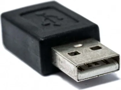 Produktbild von SYSTEM-S USB 2.0 Adapter Typ A Stecker zu Mini Buchse Kabel in Schwarz