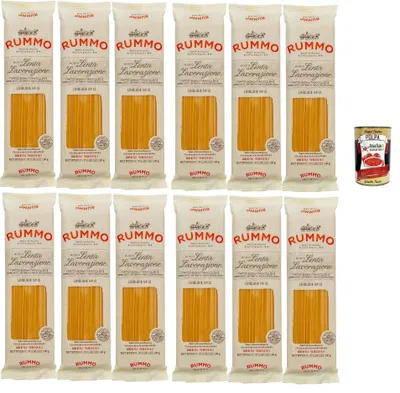 Produktbild von Rummo Linguine No.13 Pasta 12x500g | Hartweizengrieß, al bronzo – langsam getrocknet, extra bissfest – Premium Vorratspack für Familien & Gastro + Italian Gourmet polpa