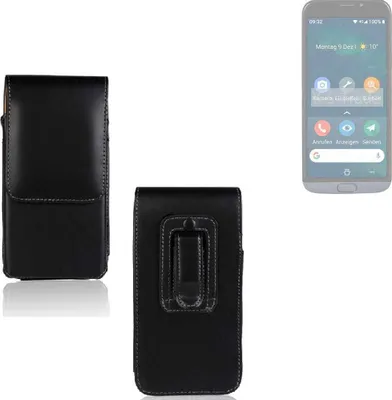 Produktbild von K-S-Trade Gürteltasche kompatibel mit Doro 8050 Schutz Hülle Handy Hülle mit Magnetverschluss Holster in schwarz