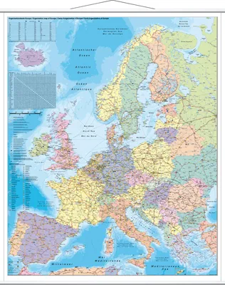 Zdjęcie produktu dla FRANKEN Mapa Europy laminowana 970 x 1 370 mm