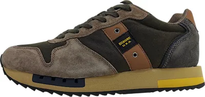 Immagine prodotto di Scarpe da uomo Blauer USA Queens, modello sportivo con lacci, color marrone, ideali per il tempo libero