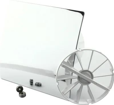 Produktbild von Wohnraumlüfter Lüfter Deckenlüfter Ventilator Badventilator Badlüfter Kugellager Rückstauklappe Ø 100 mm Drehzahlgesteuert Chrom / Spiegel