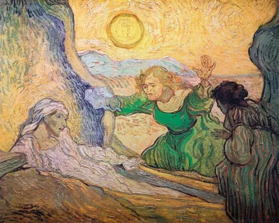 Zdjęcie produktu dla Vincent Van Gogh Art Print Obraz - Wskrzeszenie Łazarza według Rembrandta, 1890 (40 x 50 cm)