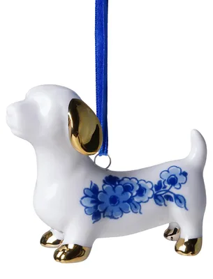 Heinen Delfts Blauw – Weihnachtsornament Teckel – Bild 1