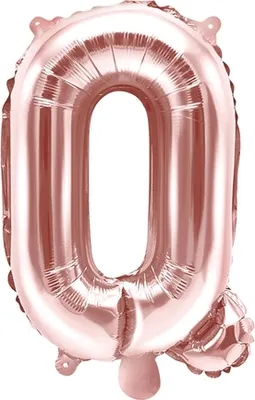 Produktbild von Folienballon Buchstabe „Q“, 35cm, Roségold
