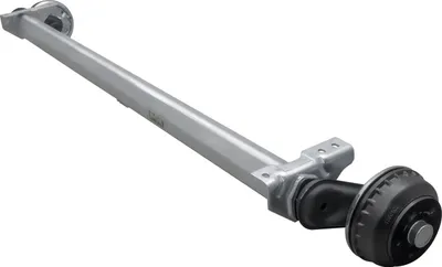 Produktbild von Gebremste AL-KO COMPACT Achse für schwere Anhänger und Autotransporter 1350kg 1750mm 2200mm 5x112