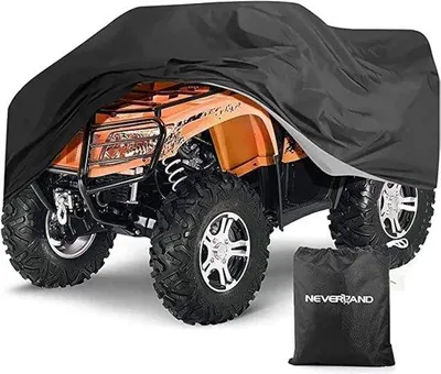 Produktbild von XL Quad ATV-Abdeckung - Winterfeste ATV-Abdeckung aus Stoff mit Regen- und UV-Schutz, schwarz, 210 x 120 x 115 cm