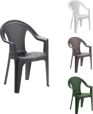 Produktbild von Stapelstuhl Gartenstuhl Kunststoff Ischia Rattan-Optik