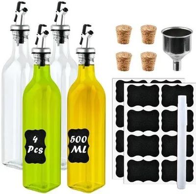 Obrázek produktu pro lahev s olejem - 500 ml Skleněná - Olej a ocet - Kuchyňské aditivní olej