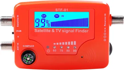 Zdjęcie produktu dla Urządzenie 2 w 1 do wyszukiwania sygnału satelitarnego i telewizyjnego – cyfrowy lokalizator satelitarny z wyświetlaczem LCD, przenośna antena telewizyjna, miernik siły sygnału, miernik do wyszukiwania sygnału z kompasem i alarmem