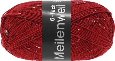 Produktbild von Lana Grossa - Meilenweit 6-fach 150g Tweed 9676 kirschrot
