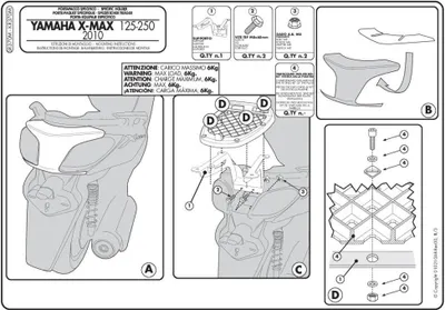 Obrázek produktu pro Portapacchi Monolock GIVI SR370M senza piastra