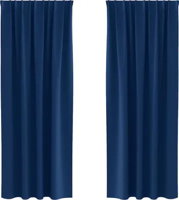 Obrázok produktu pre vidaXL Zatemňujúce závesy s krúžkami 2 ks Tmavo modré 225 x 140 cm
