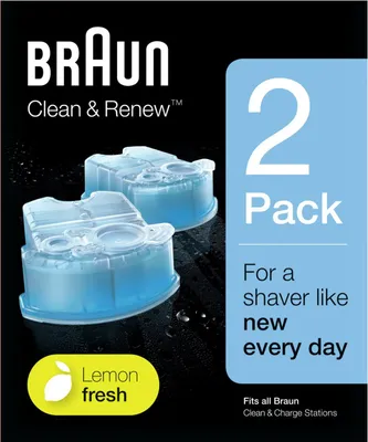 Image de BRAUN 382683 2 BRAUN Clean & Renew CCR 2 Reinigungskartuschen für Rasierer
