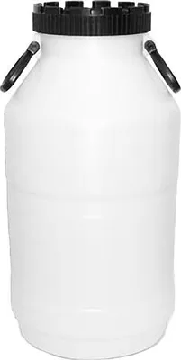 Image de Baril JPP, 20 litres, a large ouverture, fut en plastique pour fermentation, eau potable, goulot 145 mm, HDPE, 44,5 cm