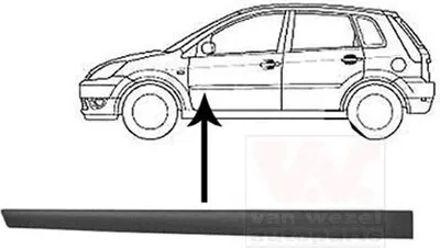 Produktbild von VAN WEZEL Zierleiste für die Tür Vorne Links Leiste für FORD Fiesta Mk5 Schrägheck (JH1, JD1, JH3, JD3) 1806423