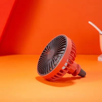 Image de Ventilateur de sortie d'air automatique LED USB Portable Rouge Mini
