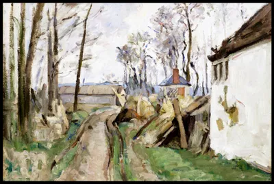 Produktbild von Plakat 91,5x61cm Ein Dorfstraße bei Auvers, Paul Cezanne Vintage