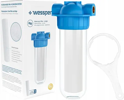 Produktbild von Wasserfilter Vorläufiger 3/4-Zoll-Körper + Schraubenschlüssel + Griff 10' Schaumstoffpatrone