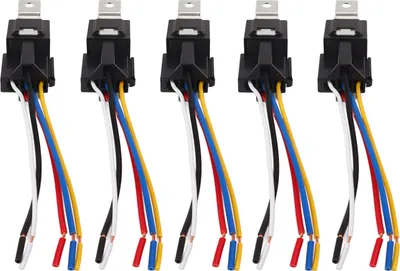 Image de kit de relais automobile 5 pièces, 5 pôles, 40 A, 12 V, faisceau automobile étanche à contacts en cuivre