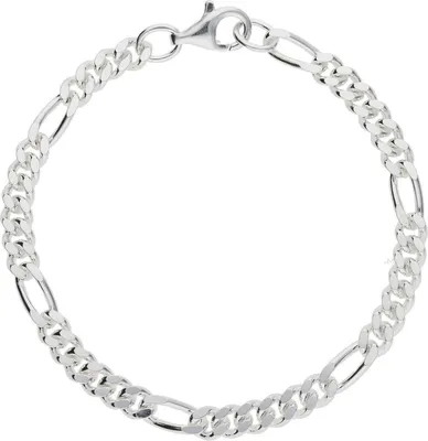 Produktbild von Armband Silber 925 Figaro diamantiert JL50-03-0063 JuwelmaLux 19 cm
