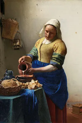 Immagine prodotto di Poster 20x30 cm La lattaia, Vermeer Vintage per il salotto